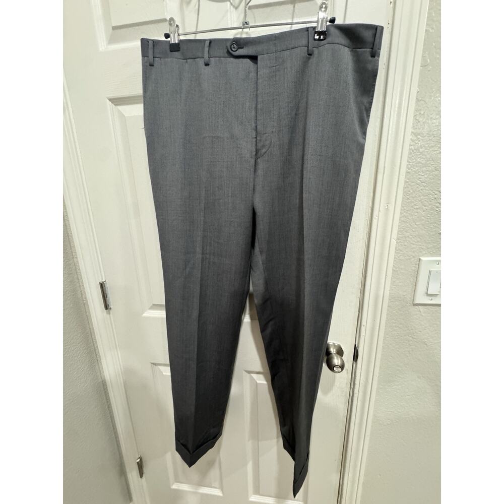 Canali Pants Mens 38x31 Gray Wool Dress‎ Flat Front Made Italy Formal Luxury